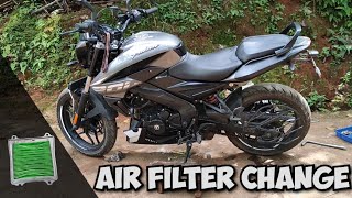 Changing NS 200 Air Filter | How to Replace Air Filter | BS6 Fuel Injection | Tutorial