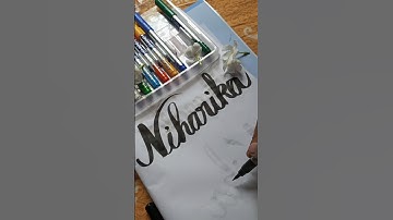 Niharika ✨ beautiful name comment your name cursive writing #youtubeshorts #cursive #shorts