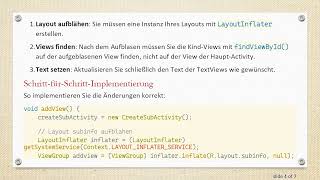 Wie Man Das Kind Eines Aufgeblasenen Viewgroup In Android Ändert
