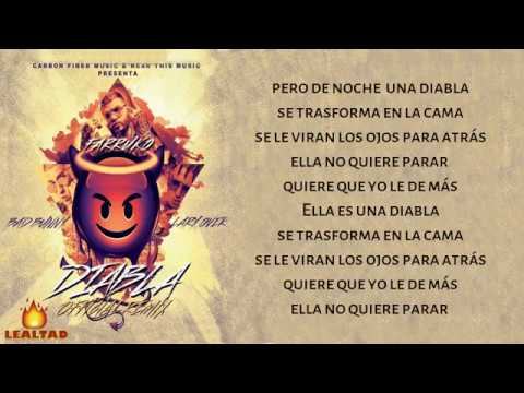Diabla LetraFarruko Ft Bad Bunny & Lary Over