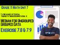 Grade 11 Maths Unit 7 7 4 II Median For Ungrouped And Grouped Data Exercise 7 8 7 9 Saquama 