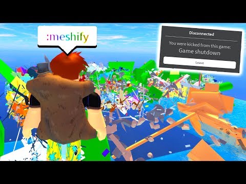 I Accidentally Destroyed The Map With Admin Commands Roblox - i used admin to destroy roblox dater games youtube