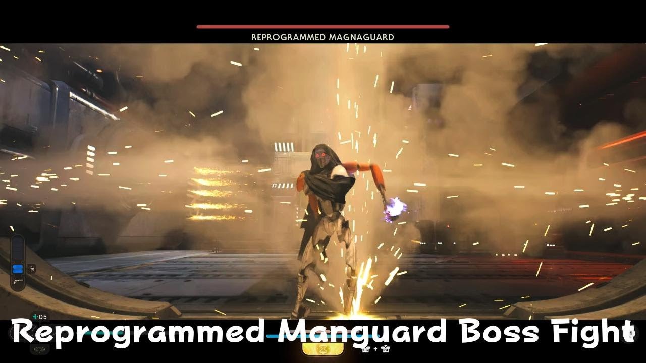 STAR WARS Jedi: Survivor - Reprogrammed Manguard Boss Fight - YouTube