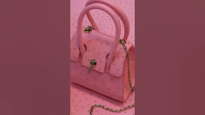 여성용 고급 타조가죽 미니 핸드백 만들기 / Making high-quality ostrich leather mini handbags for women #shorts