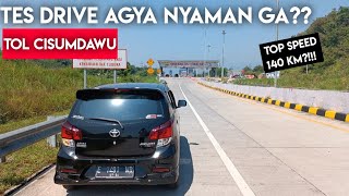 Tes Drive Toyota Agya Lewat Tol Cisumdawu, Top Speed...KM ??