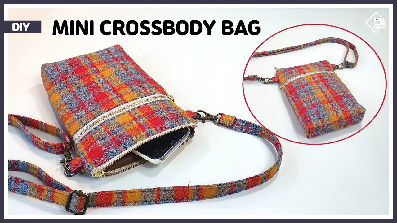 DIY Double zipper mini crossbody bag / phone purse bag / sewing tutorial  [Tendersmile Handmade] 