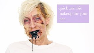 Last Minute Costume Zombie Makeup Tutorial | Kiki G