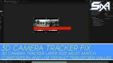 After Effects | 3D CAMERA TRACKER error fix