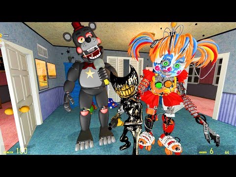 Видео: АНИМАТРОНИКИ ПРОТИВ БЕНДИ FNAF 4 ► Garry's Mod