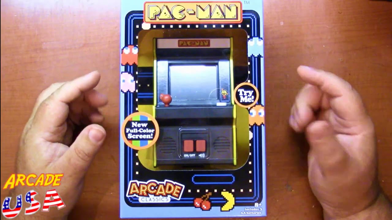 Basic Fun PAC-MAN Arcade Machine (ArcadeUSA) - YouTube