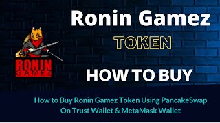 How to Buy Ronin Gamez Token Using PancakeSwap on Trust wallet and MetaMask Wallet screenshot 2