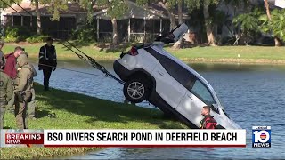 SUV pulled from retention pond in Deerfield Beach