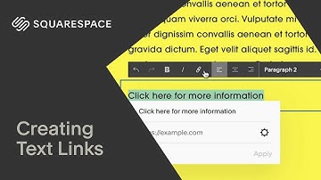 Creating Text Links Tutorial | Squarespace 7.1 (Classic Editor)
