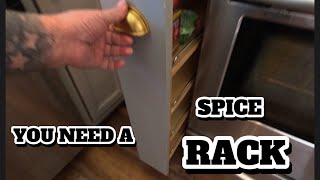 How to install a SPICE RACK, best 6-inch filler for cabinets!!