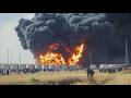 5 Minutes Ago! Largest Oil Depot Destroyed by US F-35 Fighter Jets. Milsim