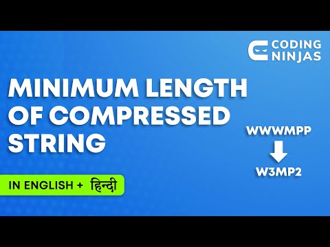 Minimum Length Of Compressed String Interview Question - Amdocs | DSA Interview Question 66