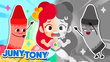 Kumpulan Lagu Anak Populer🌟｜Lagu Putri｜Lagu Warna｜Krayon Abu-Abu Nakal｜JunyTony Bahasa Indonesia