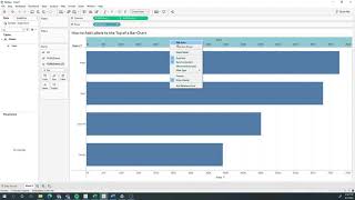 How to Show a Label on Top of Bar Chart in Tableau