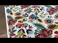 Mitzi in Regatta | Home Decor Fabric | Multicolored Floral on White  | Covington | 54" Wide | By...