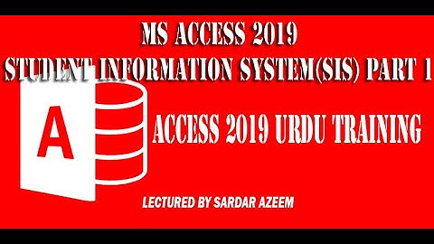 MS Access 2019 Student Information System(SIS) Part 1