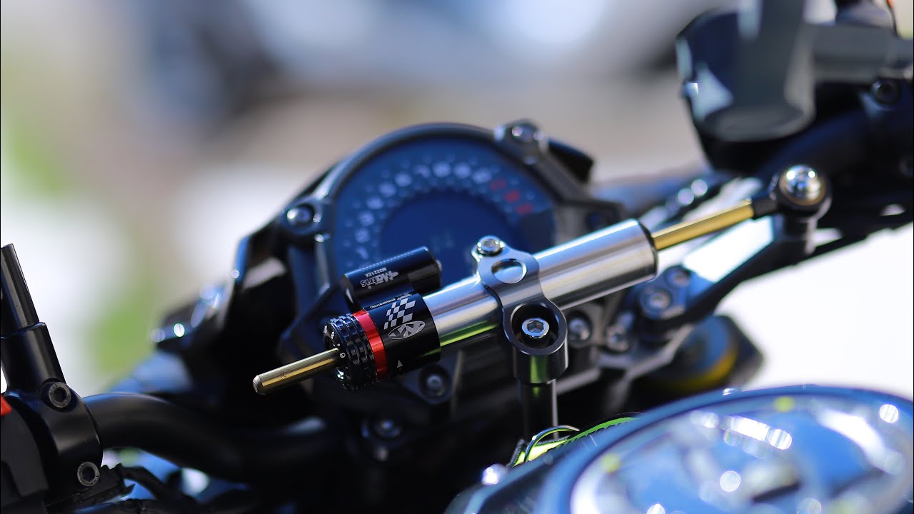 Motorcycle CNC Steering Damper Stabilizer Buffer Control Bar for Kawasaki Z900 2017-2018 Newsmarts Steering Damper with Mounting Bracket Kit 
