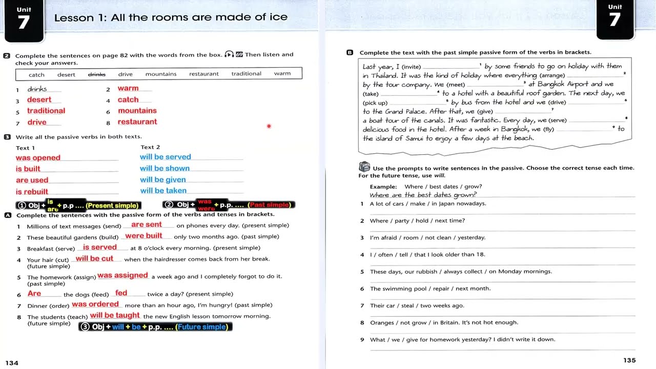 حل صفحة 135 نشاط انكليزي خامس اعدادي
