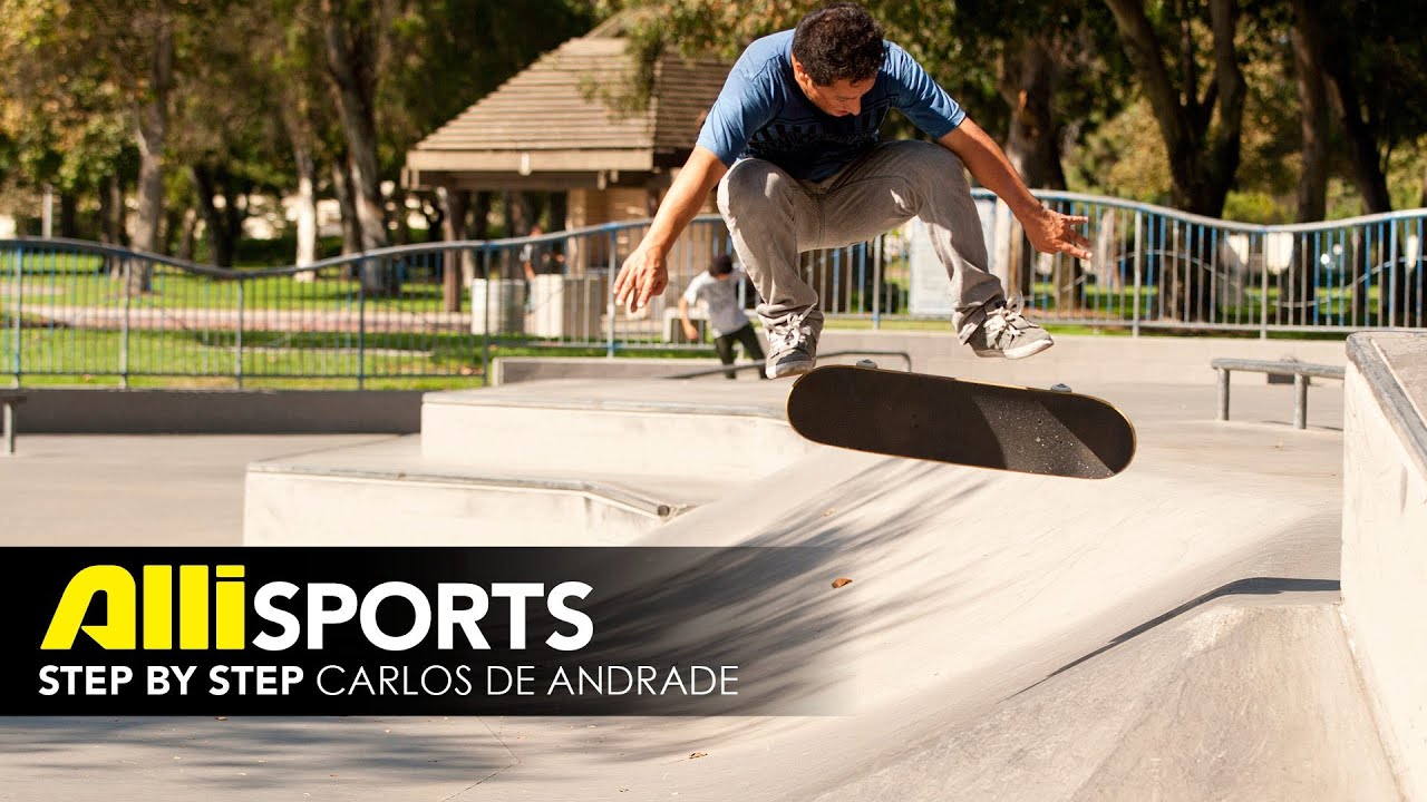 How to Nollie Backside 180, Carlos De Andrade, Alli Sports Skateboard ...