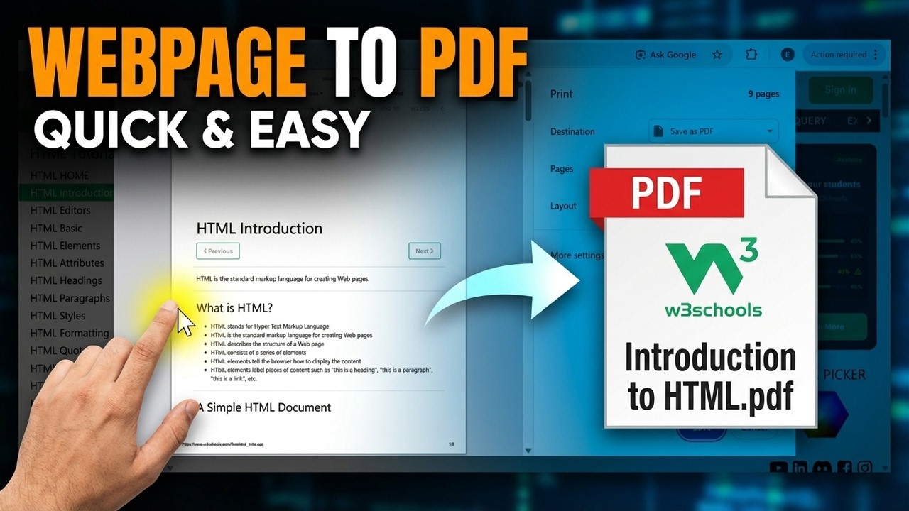 How to Save Any Webpage as PDF (Quick and Easy) - YouTube