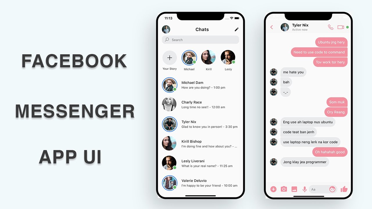 Flutter UI - Facebook Messenger App UI - Speed Code