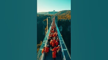 Hundreds on Glass Bridge - Then the Cracks Start Showing...