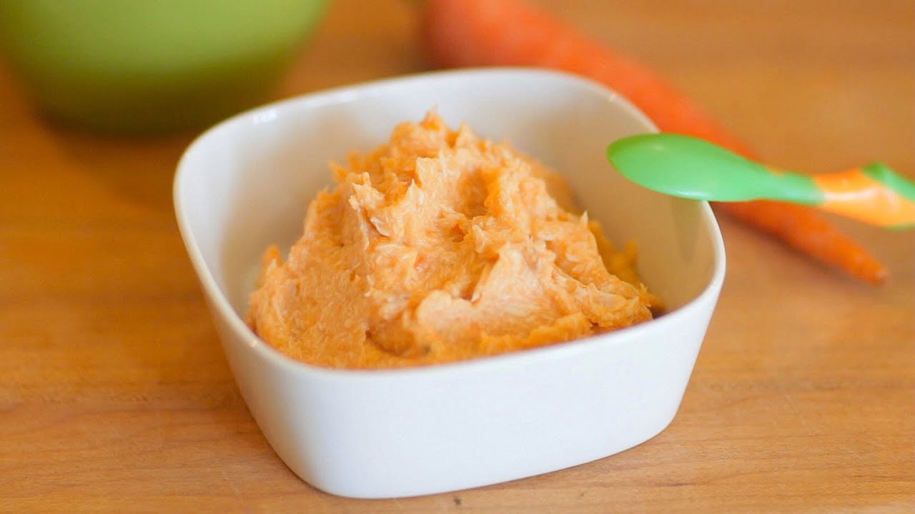 Chicken Carrot puree - baby food recipe +6M | BuonaPappa