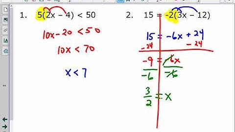 1 5 Solving Equations and Inequalities with Distributive Property