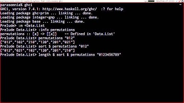 Project Euler Problem 24 - A live-coding exercise in Haskell