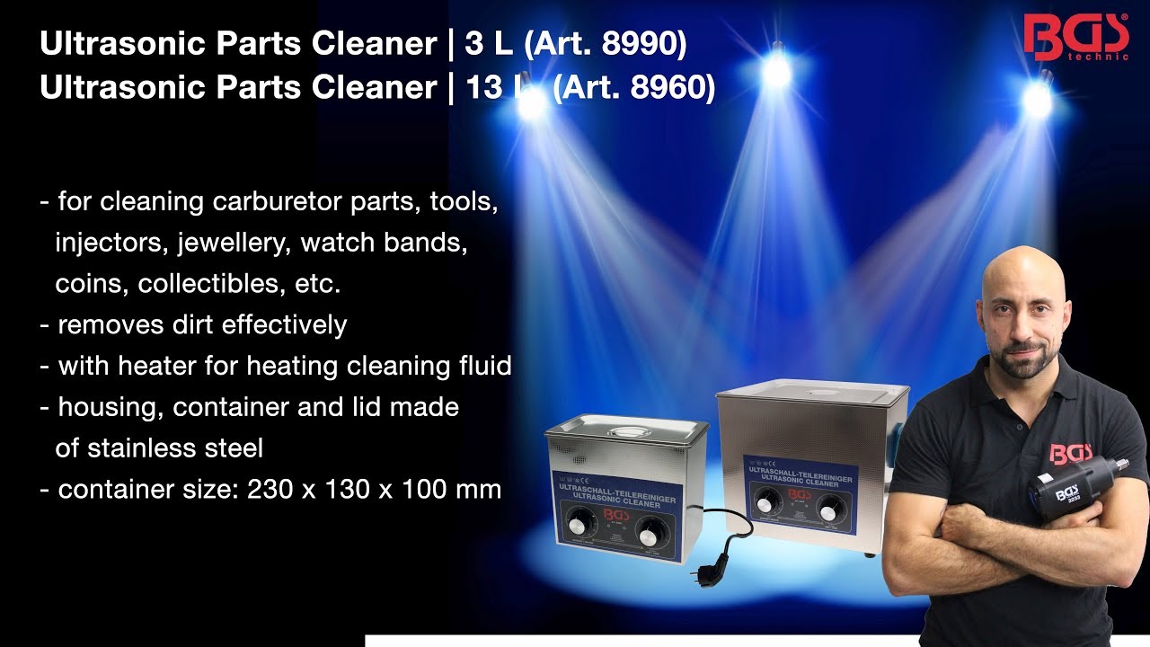 Ultrasonic Parts Cleaner 13 l (BGS 8960) & Ultrasonic Parts Cleaner