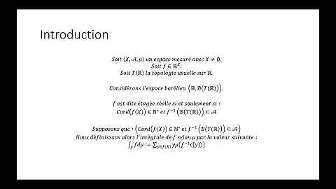 Intégration au sens d