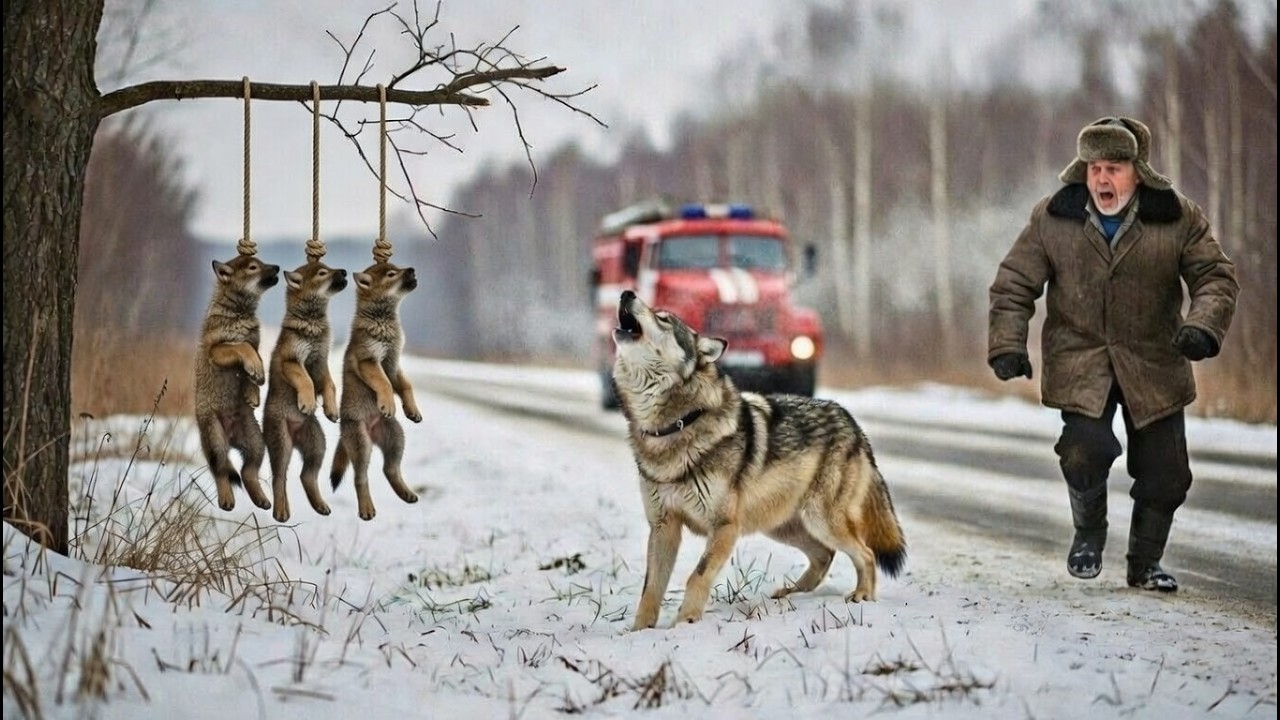 Spatřil oběšená štěňata vlka… Co provedl starý hasič, dojalo a šokovalo úplně všechny!