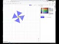 Drawing and saving a flower in GeoGebra