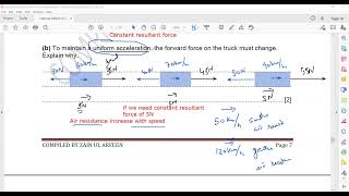 Force Mass and Acceleration Question Cambridge IGCSE O level Physics 0625 0972 5054 Lesson 21 b