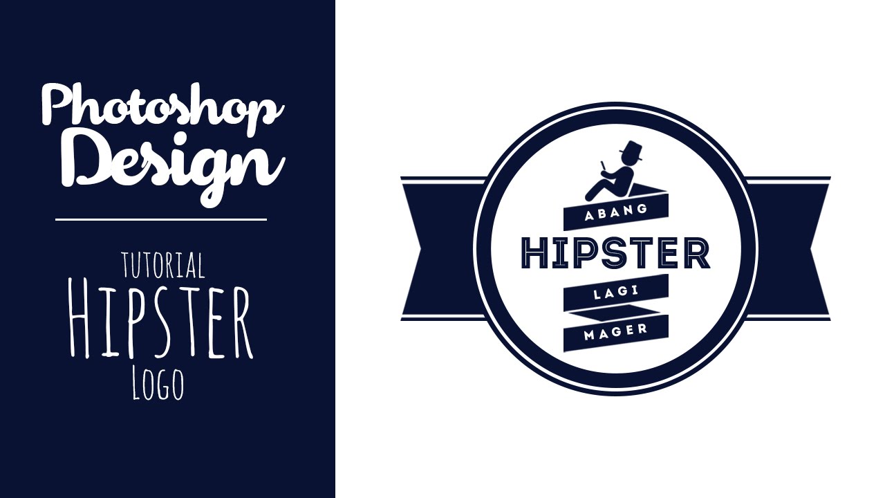  PHOTOSHOP  Membuat logo Hipster Vintage Retro Design 