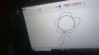 Drawing Flower in MS Paint