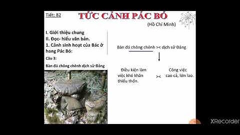 Ngữ Văn 8/ Bài : Tức Cảnh Pắc Bó/Tuần 22, tiết 82.