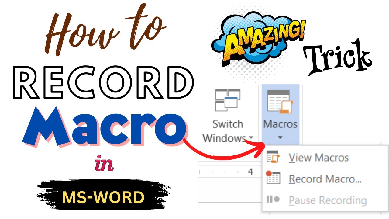How to Record Macro in MS Word Urdu / Hindi | Create and Run Macro in ...