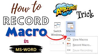 How to Record Macro in MS Word Urdu / Hindi | Create and Run Macro in Microsoft Word | steducate