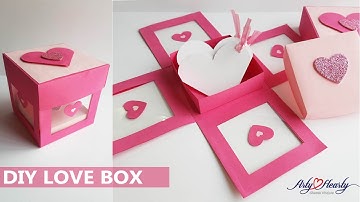 DIY Love Box/ Anniversary/ Valentine special explosion box tutorial by Sheetal Khajure Ankalkote