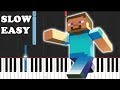 Minecraft Theme Sweden (C418)(SLOW EASY PIANO TUTORIAL)