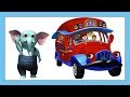 Wheels on the Bus   Red Bus Song with Wild Animals   Nursery Rhymes and Kids Songs by Mike and Mia