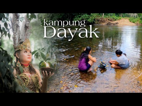 (82) Melihat Kehidupan DAYAK - Mandi & Minum air Sungai langsung