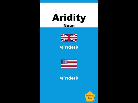 Aridity meaning pronunciation