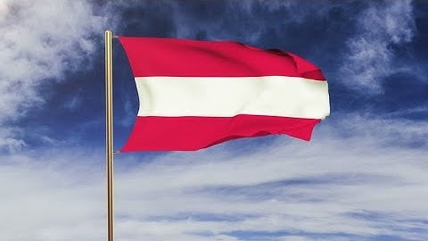 4K Austria flag waving in the wind. Green screen, alpha matte. Loopable animation Stock video