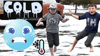 Barefoot Snow Challenge